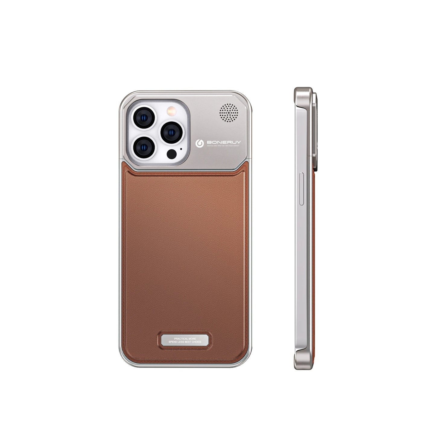 Luxury Leather Metal Aluminum Alloy iPhone Case